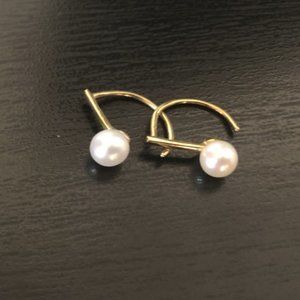 14K Gold Pearl Earrings